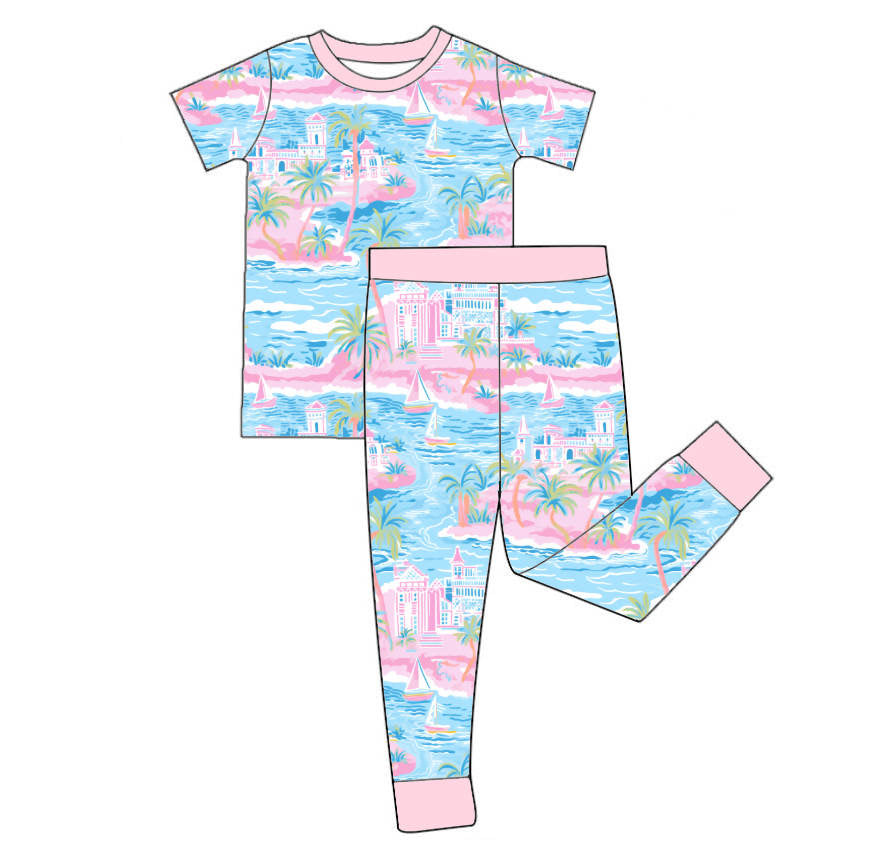 Seaside 2 piece bamboo PJ
