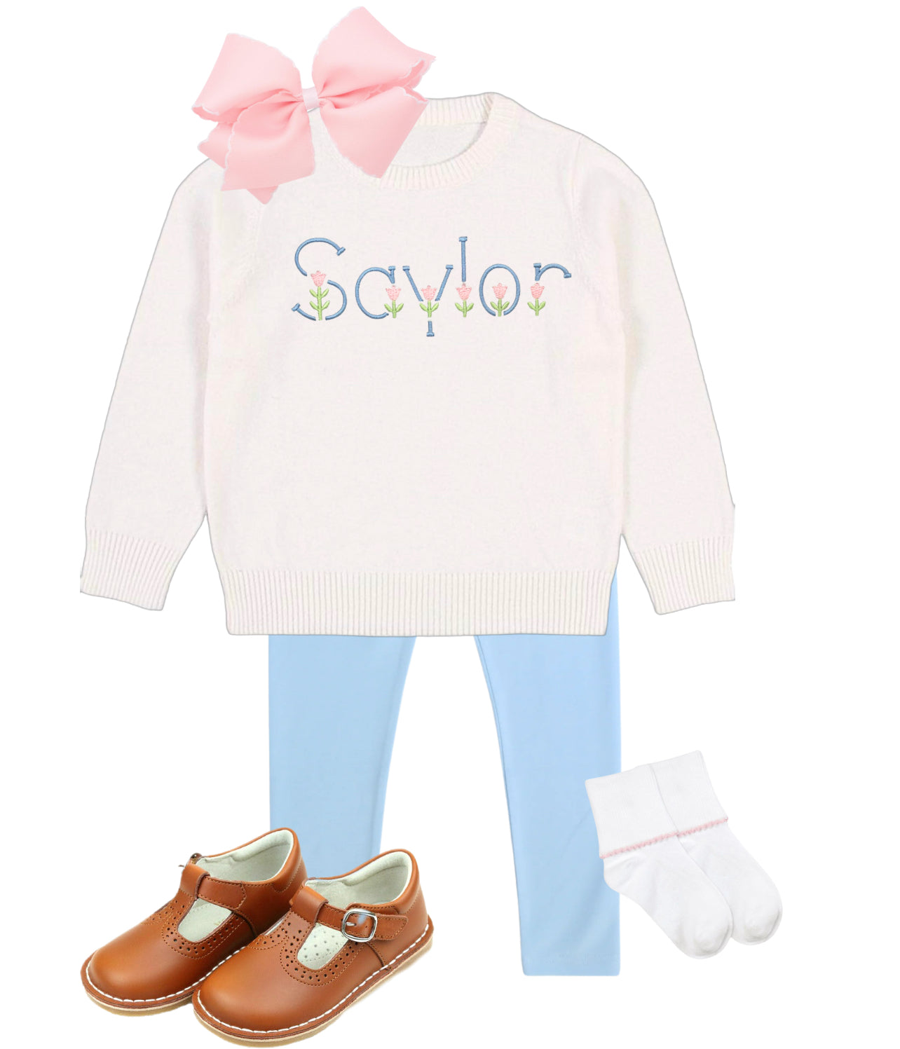 White campure sweater