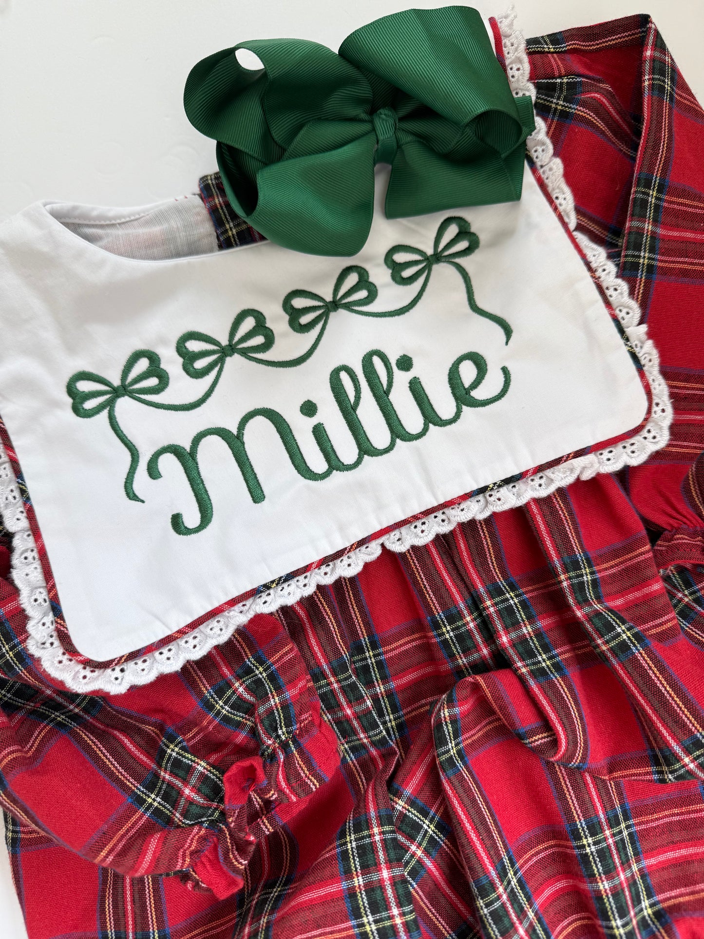 Girls Christmas plaid dress