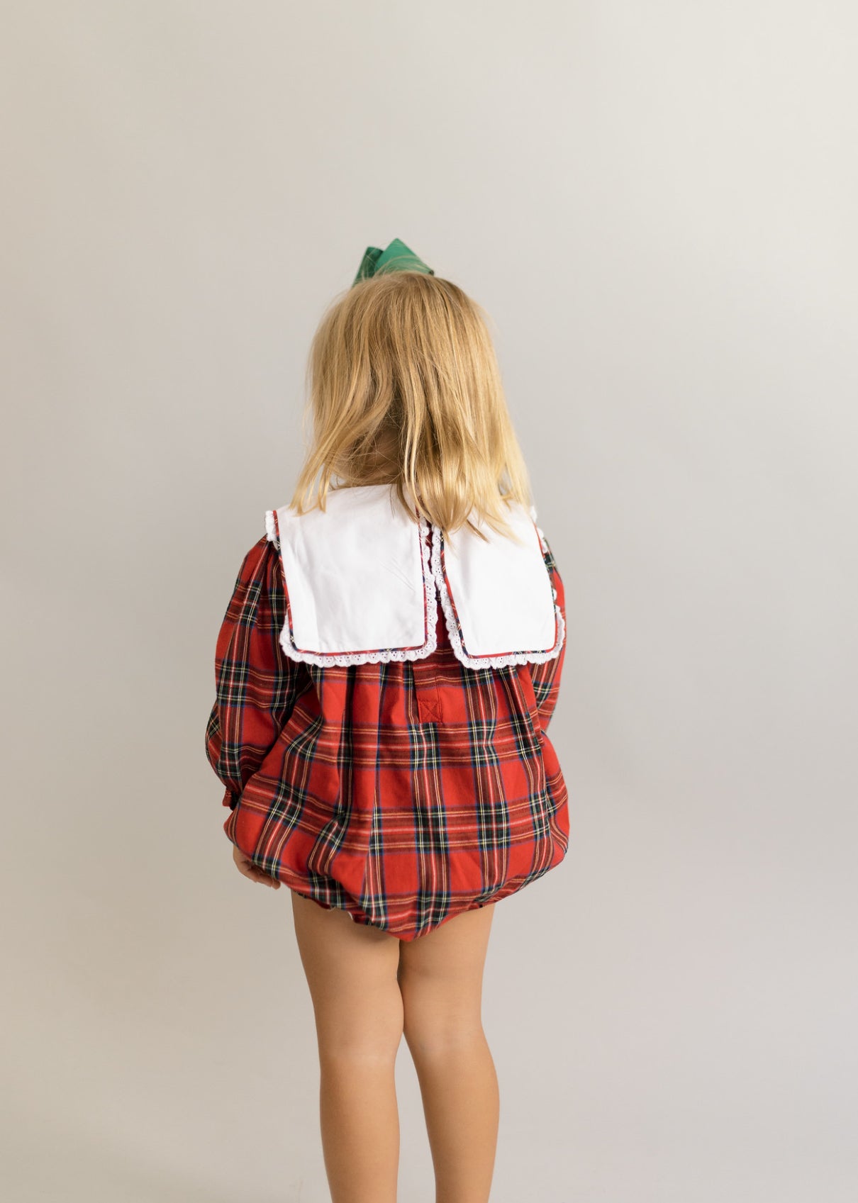Plaid girls Christmas bubble