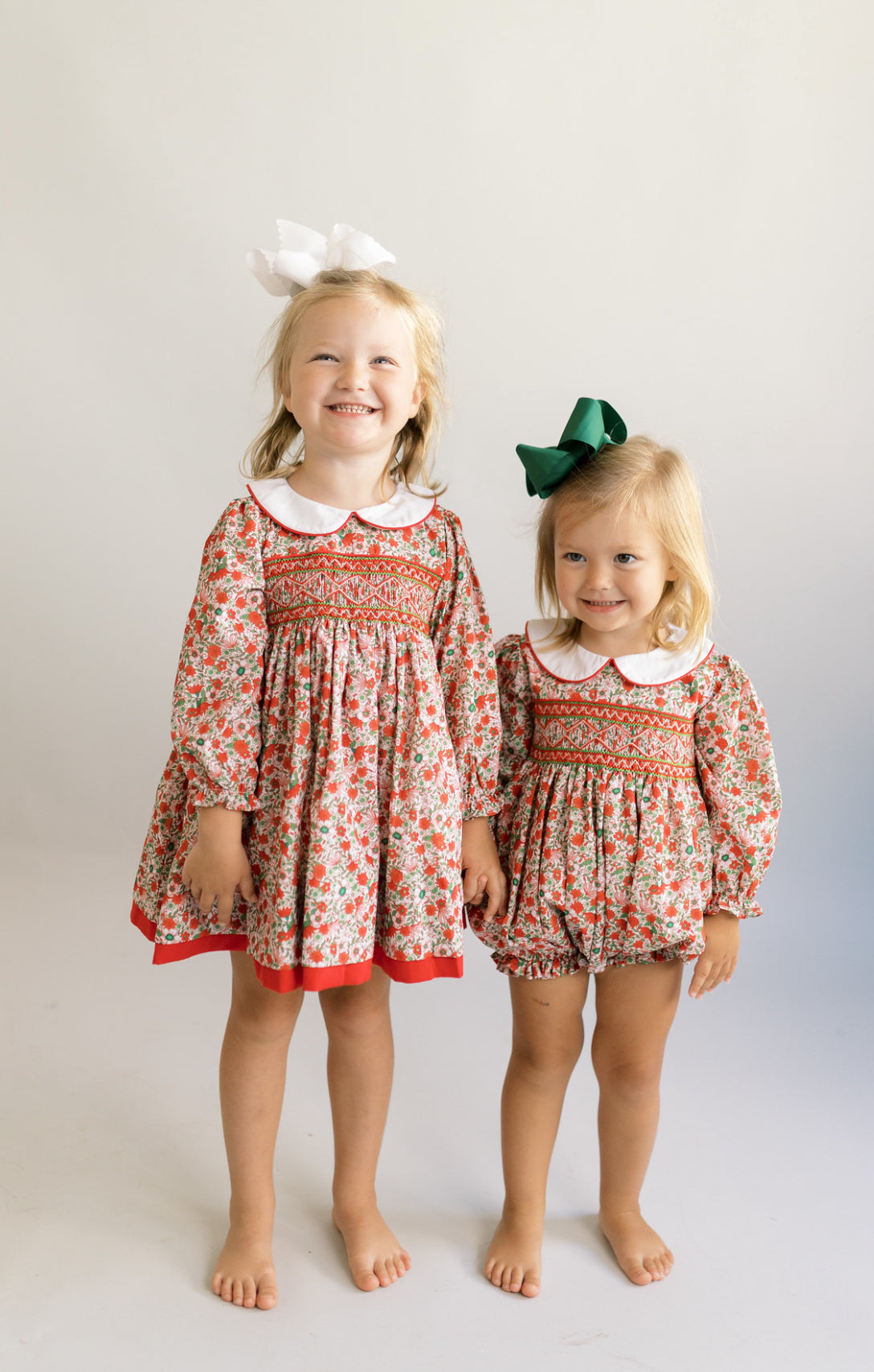 Girls Christmas floral dress