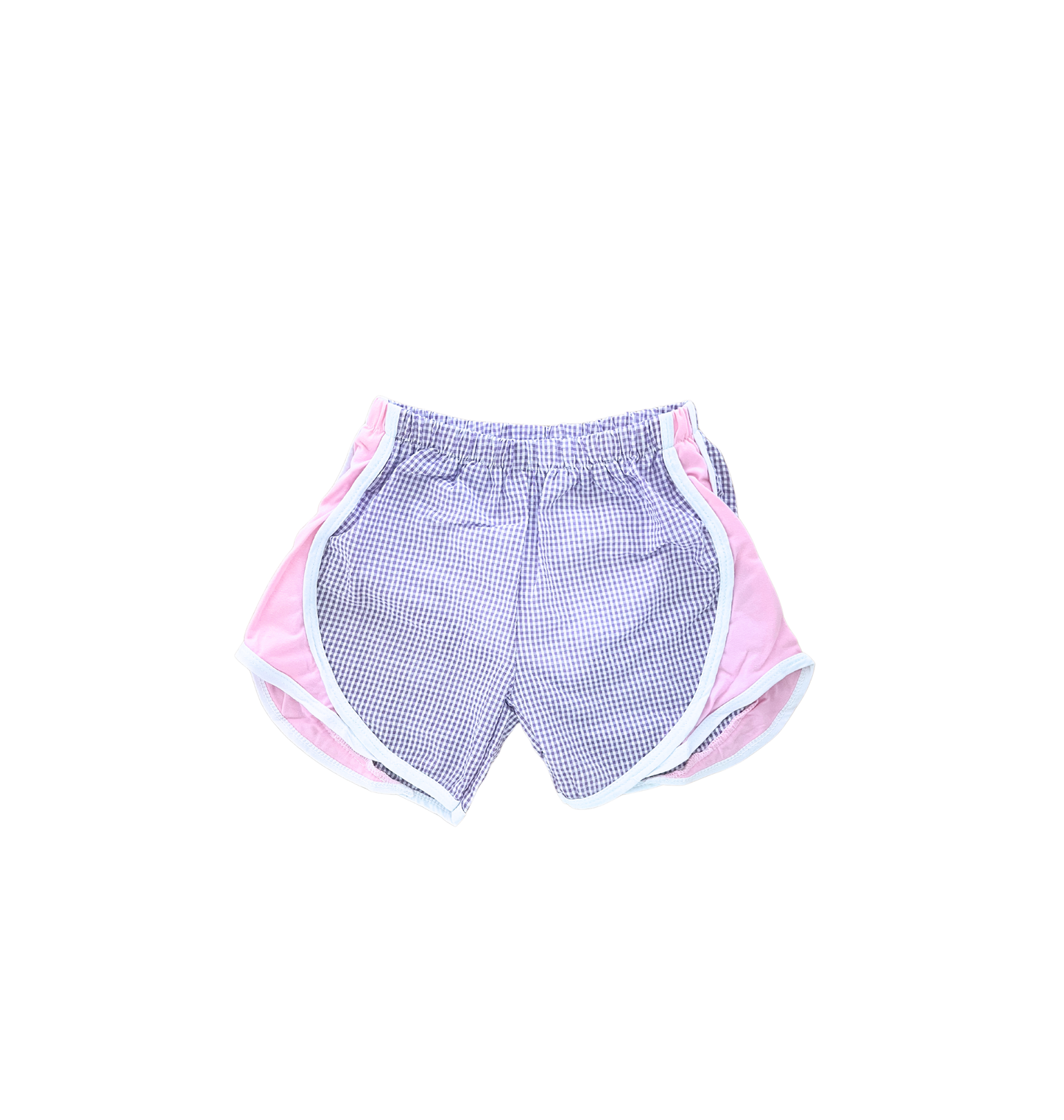 Pink and purple seersucker shorts