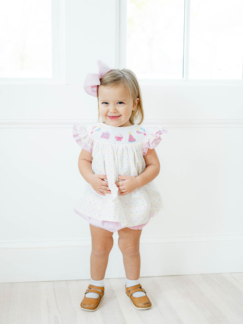 Birthday girl swiss dot set