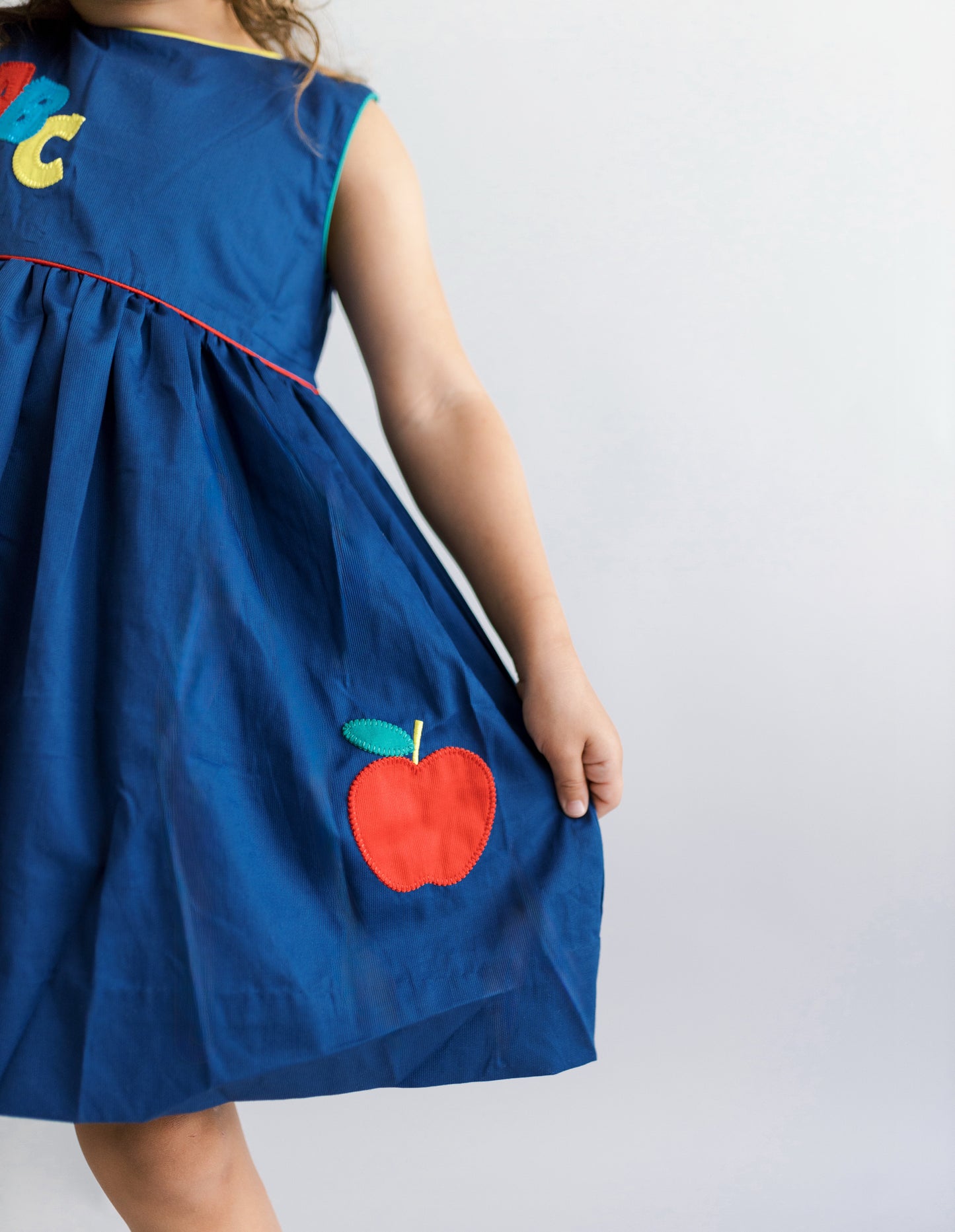 Girls vintage ABC back to school dress