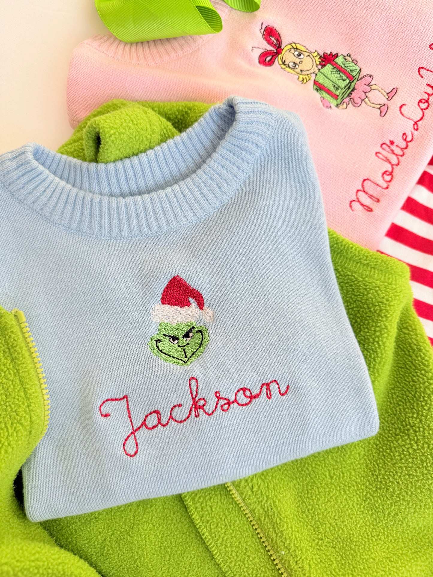 Custom grinch sweater