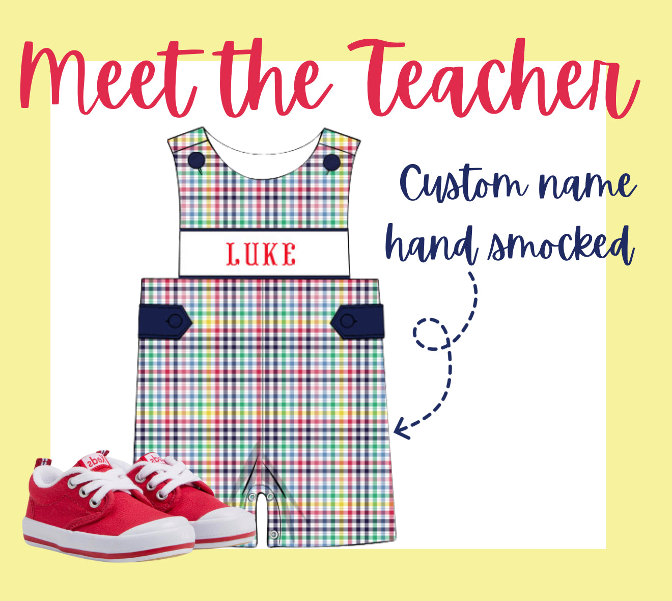 Custom smocked Jon Jon
