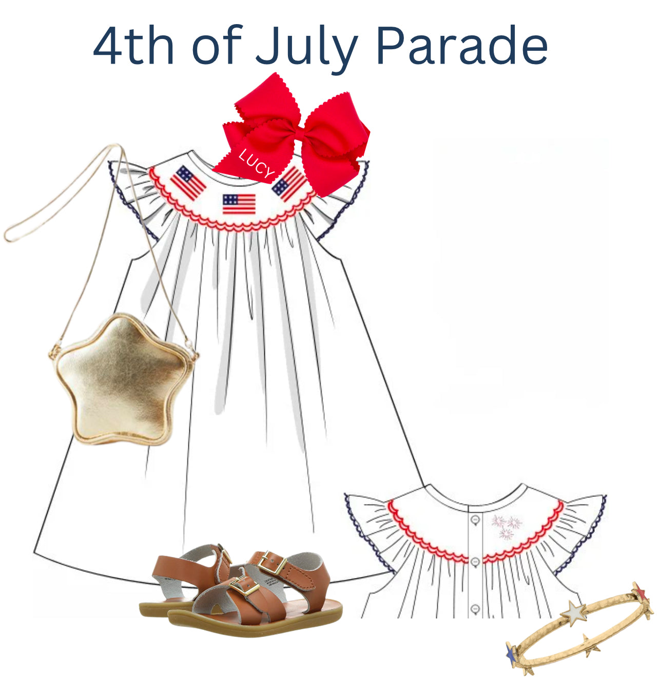 USA smock dress