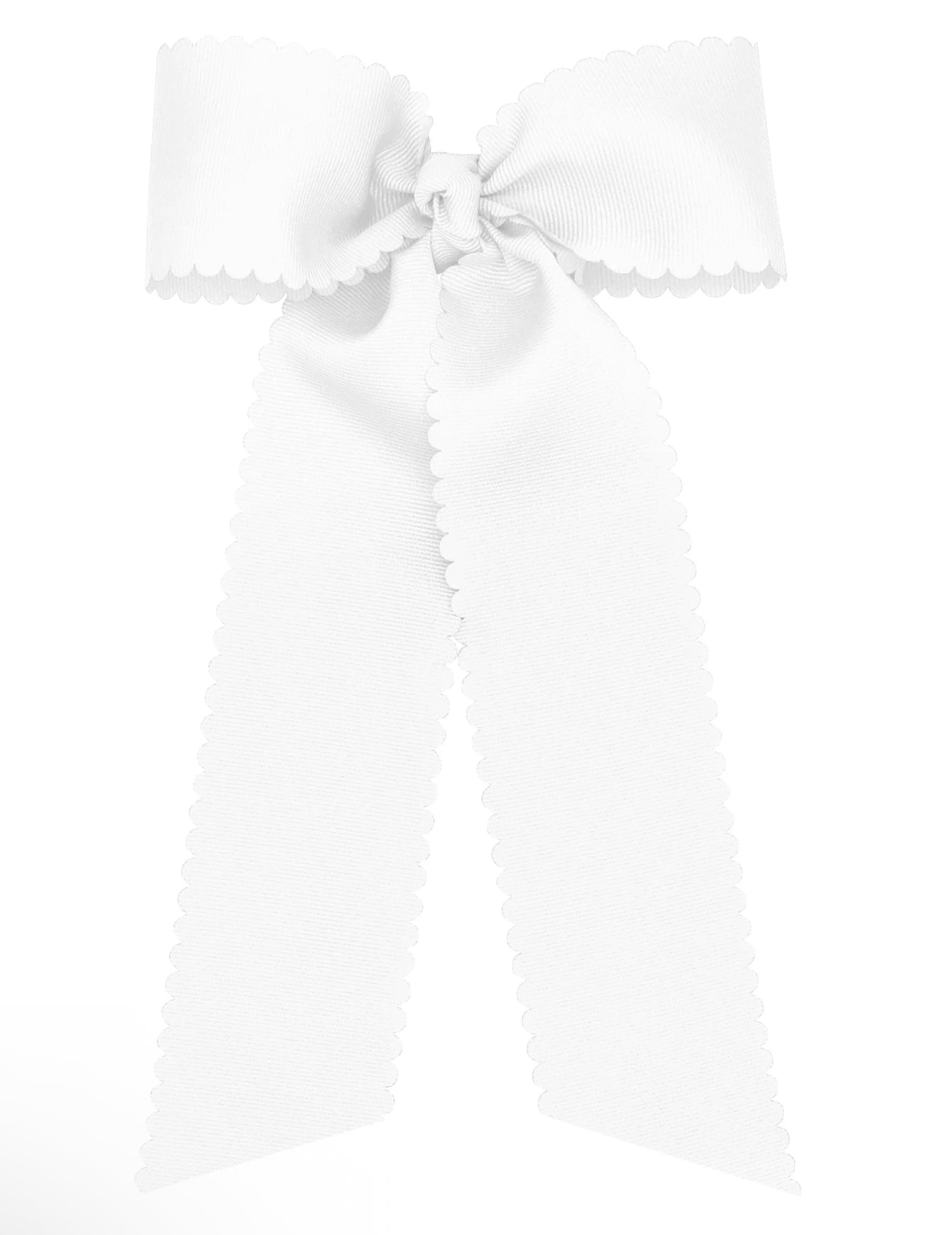 White scallop long bow