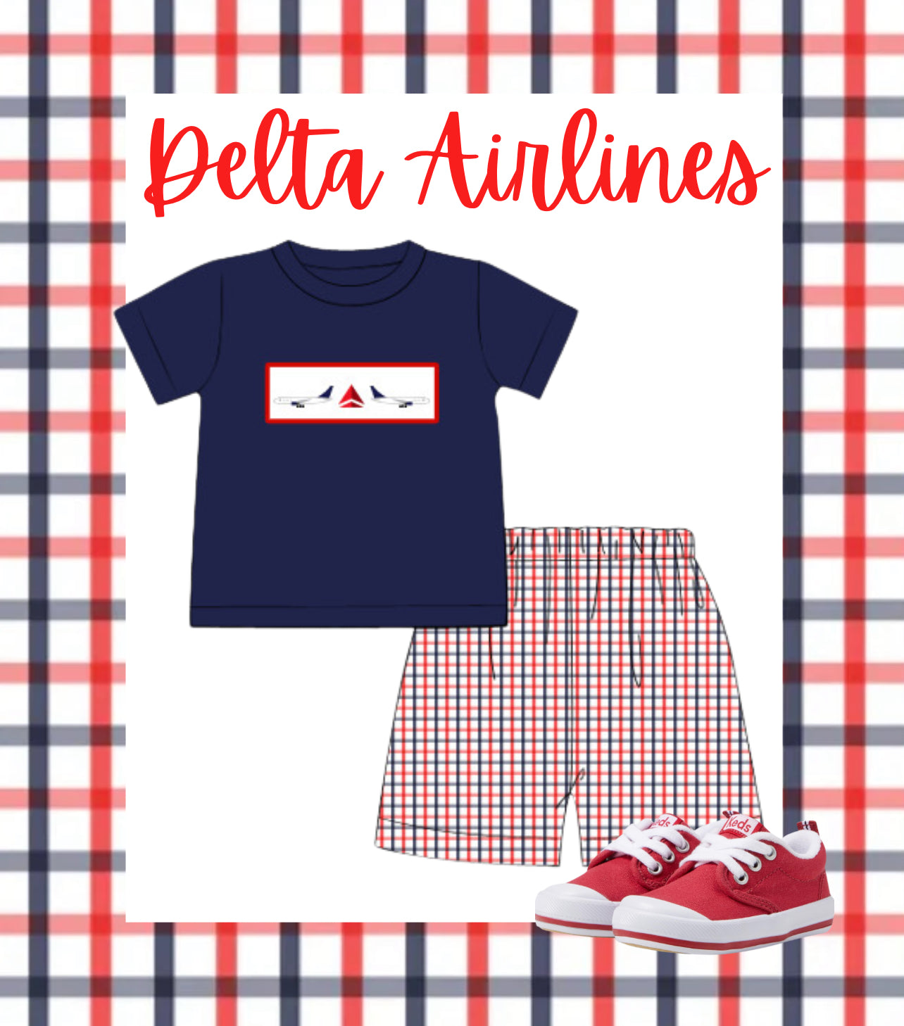 Delta Boys smock short set