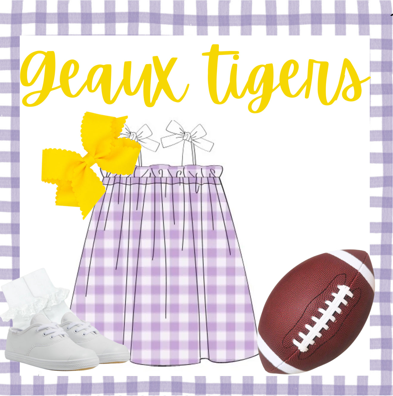 Lavender check dress