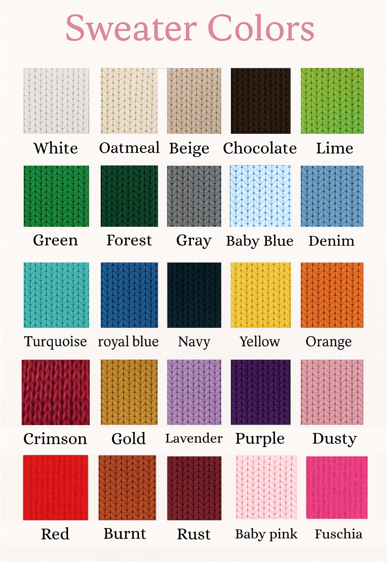 Custom name knit sweater