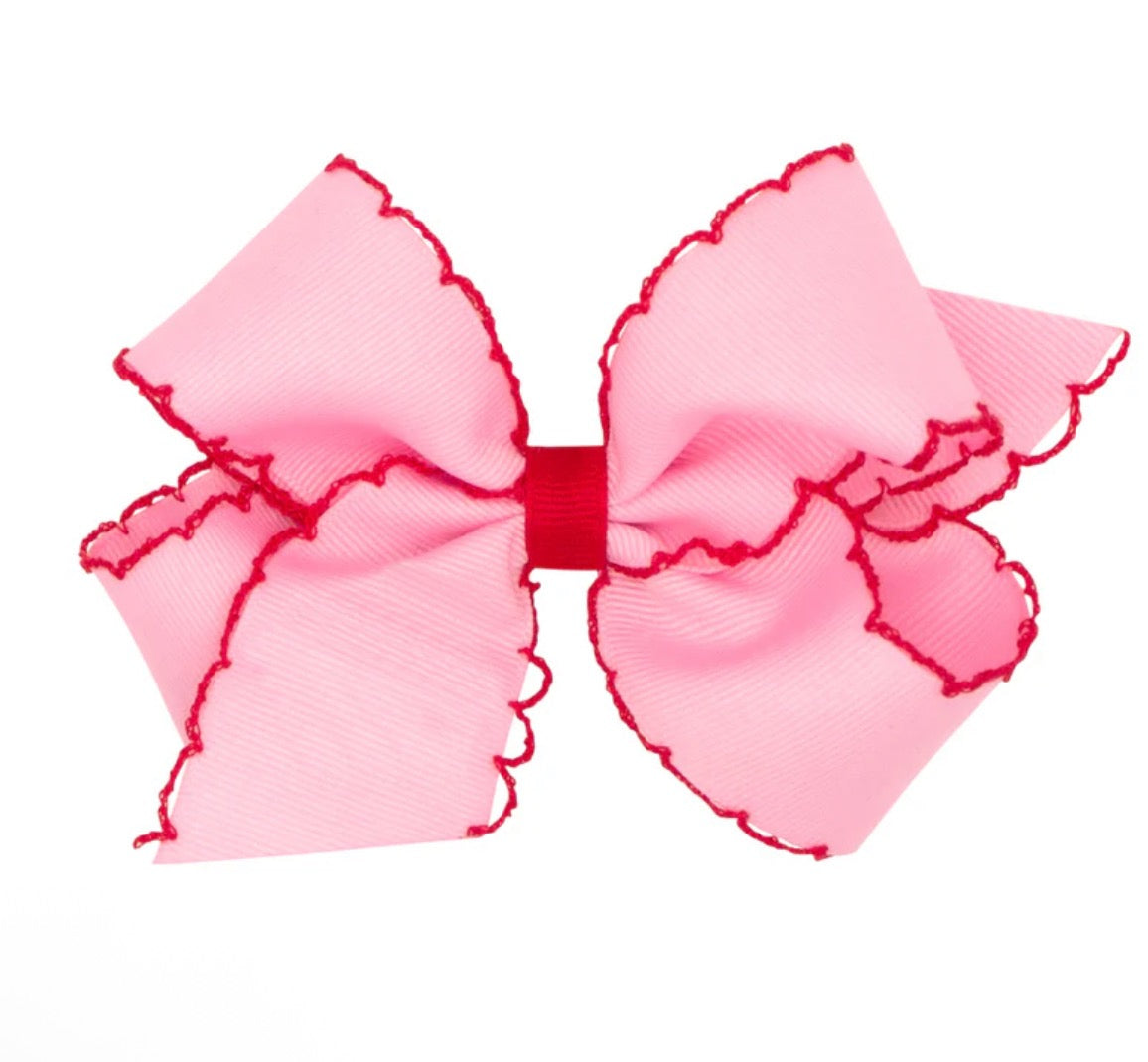 Pink and red classic bow