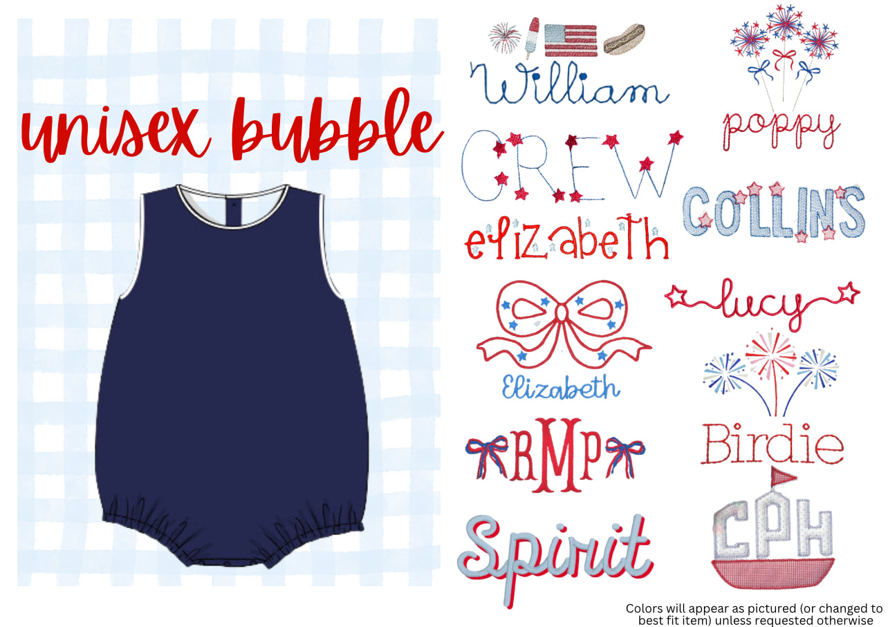Navy woven bubble