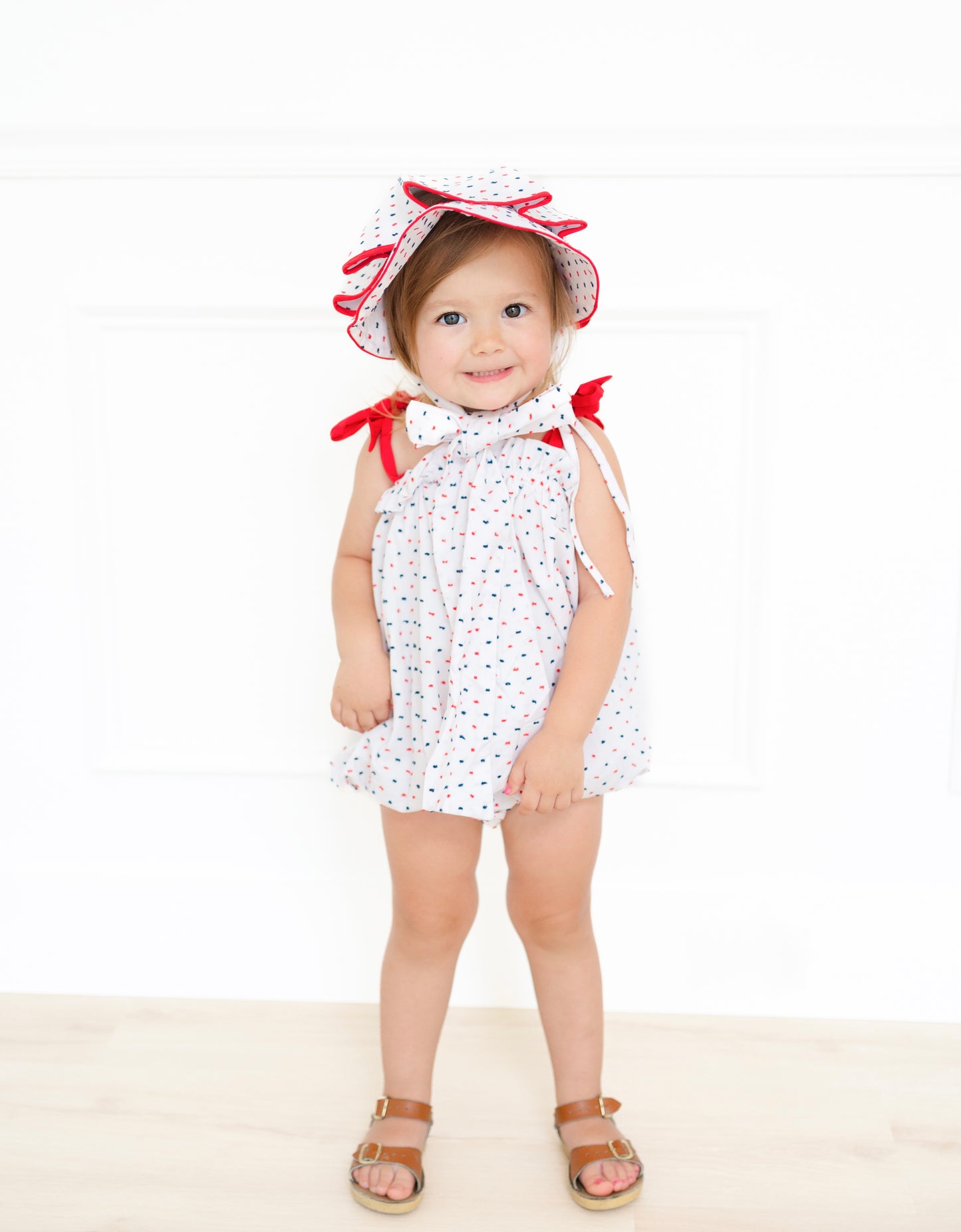 Red, white, and blue Swiss Dot Bubble