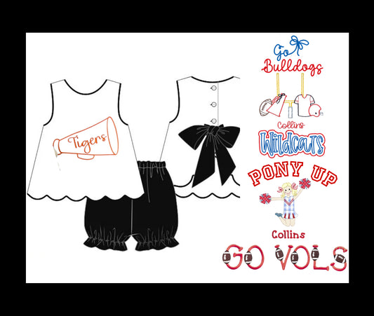 Black bow back set