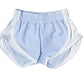 Girls blue seersucker and cotton shorts