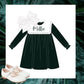 Green velvet dress