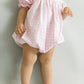 Pink gingham Personalized name smock bubble