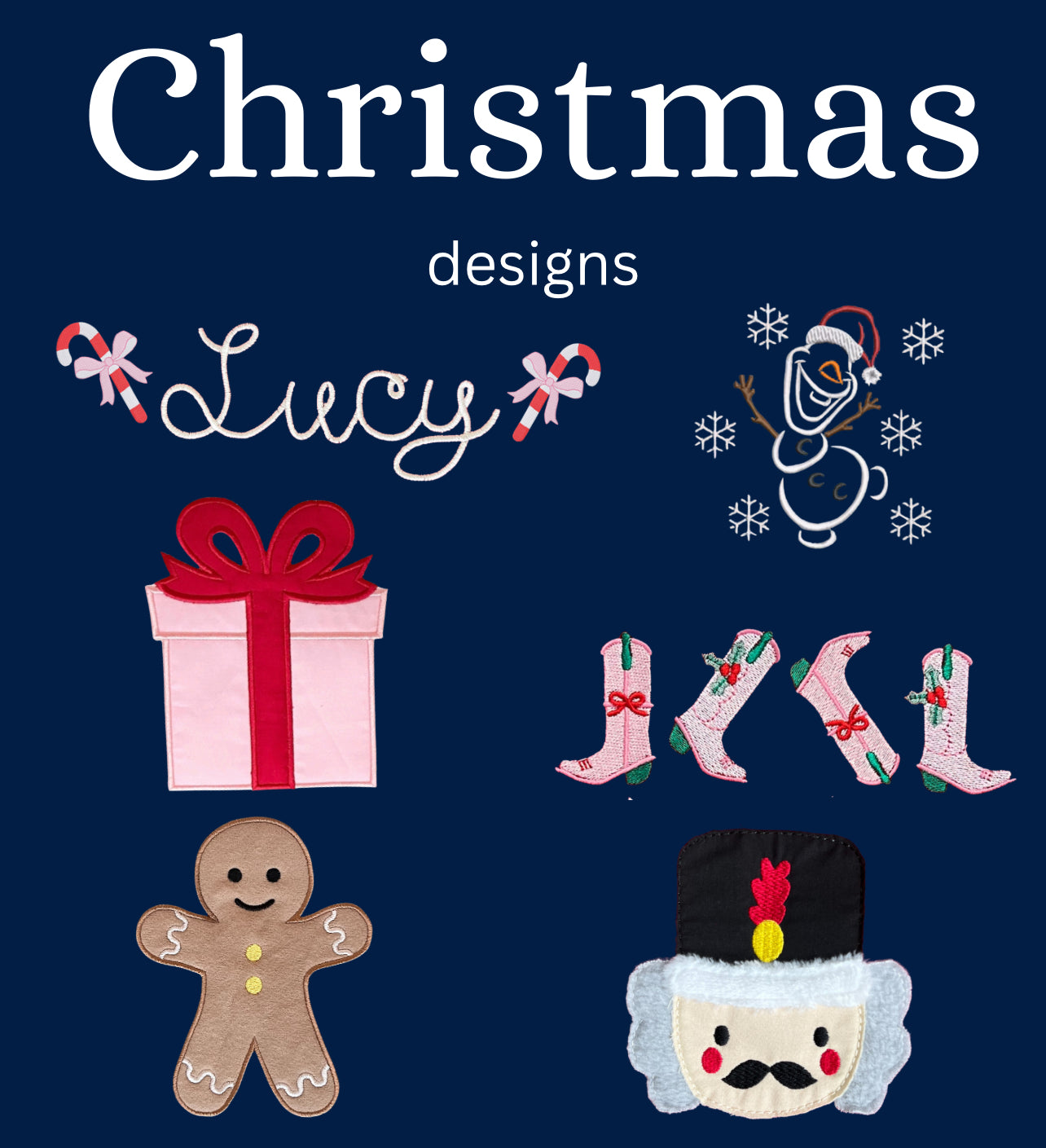 Christmas design embroidery fee