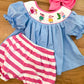 Muddy puddles Pig smocked set