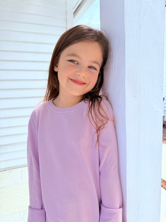 Lavender custom campure sweater
