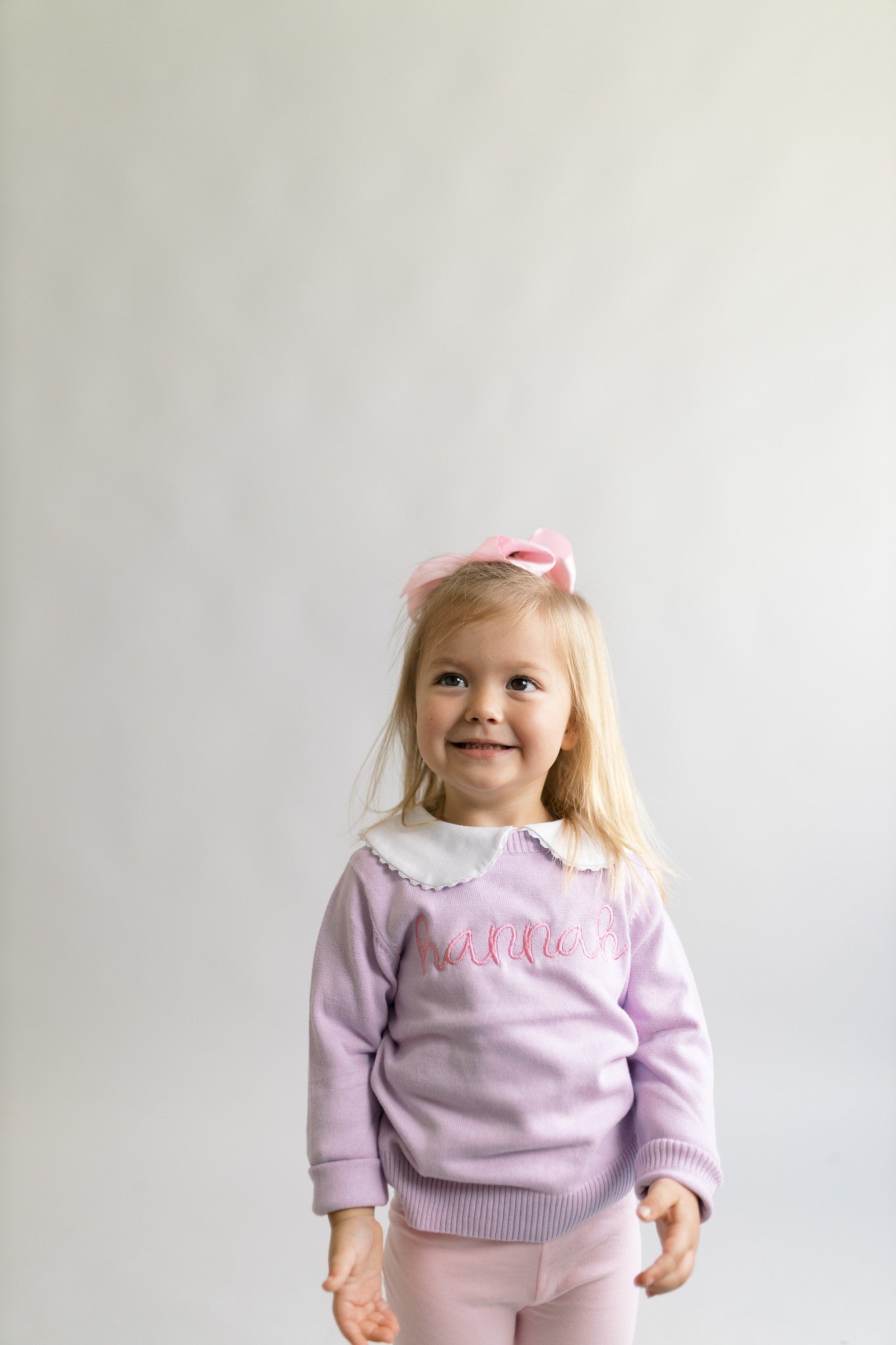 Lavender name sweater