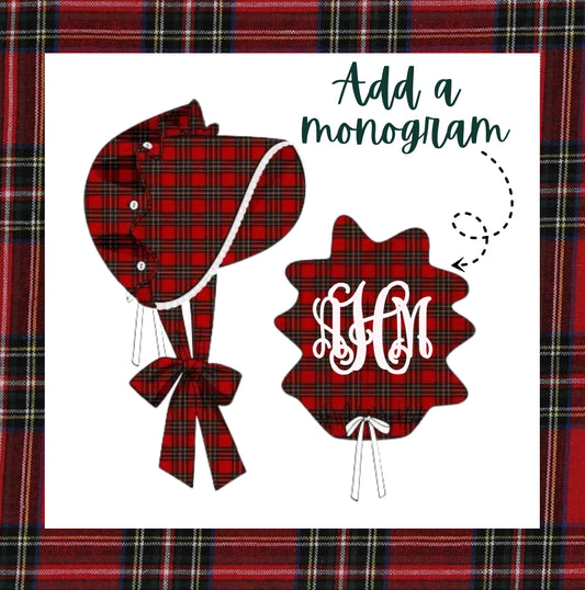 Christmas Plaid Bonnet