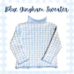 Blue Gingham Sweater
