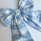 Blue gingham Easter basket bow