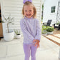 Light purple knit cotton leggings