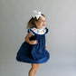 Blue dog and friends smocked dress