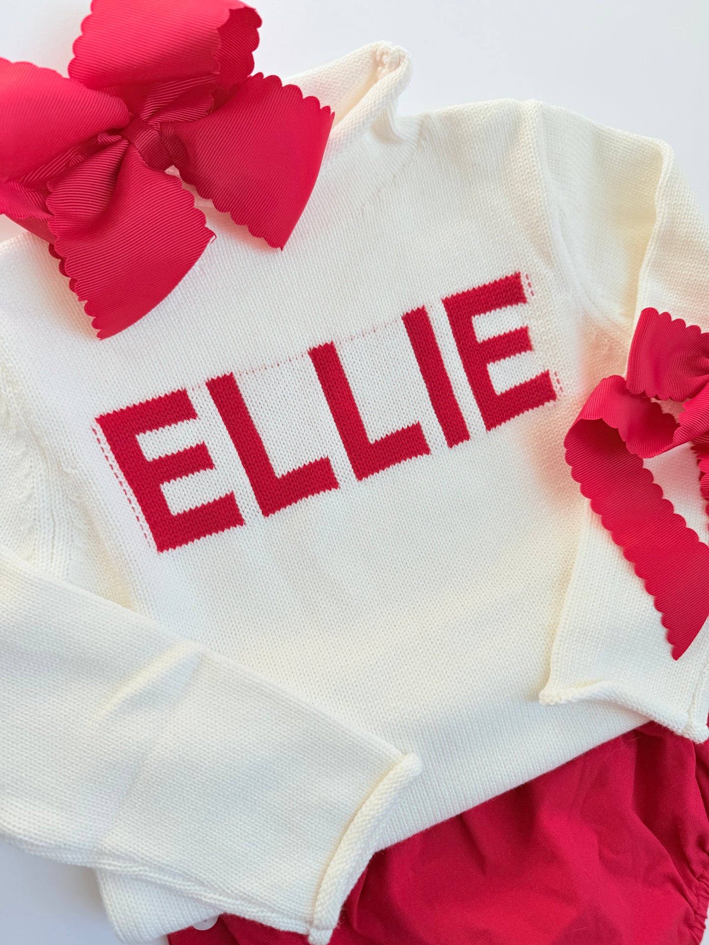 Custom name knit sweater