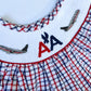 American Airlines boys custom hand smocked short set