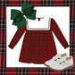 Girls Christmas plaid dress