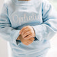 Blue SCALLOP organic cotton knit set