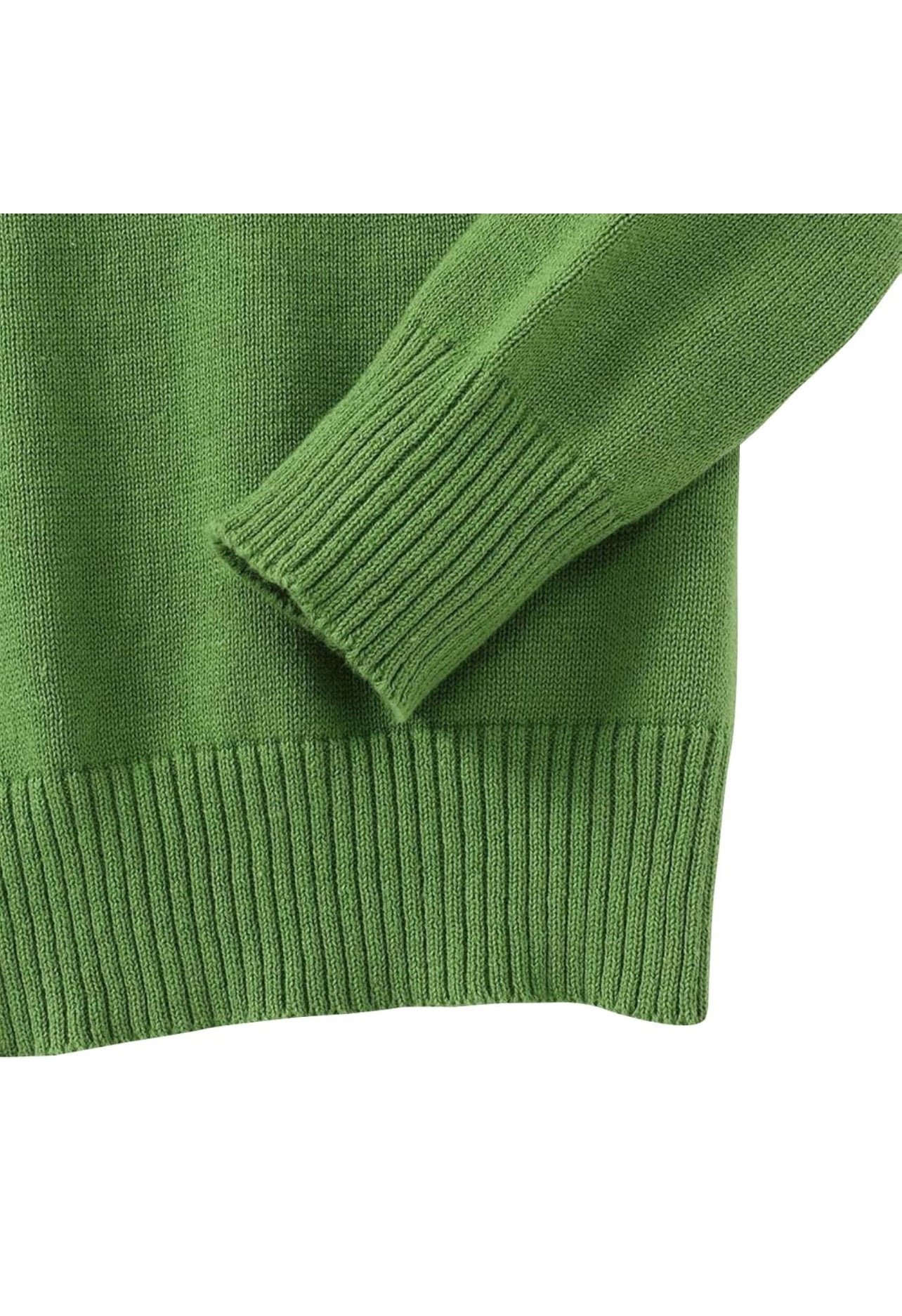 Hunter green campure sweater