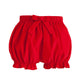 Red bloomer shorts