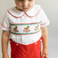 Boys christmas rocking horse smock