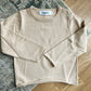 Fine knit khaki roll neck sweater