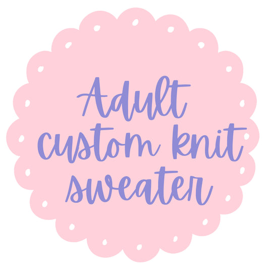 ADULT Custom name knit sweater