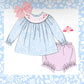 Turkey smocked diaper set