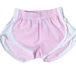 Girls pink and white seersucker shorts