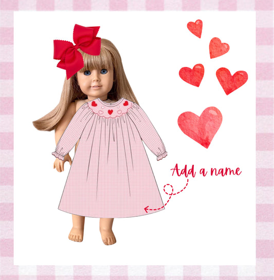 Valentines Day Dolly Smock Dress