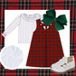 Girls plaid dress set