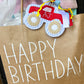 Boys monster truck bag tag