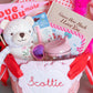 Valentines heart basket tag