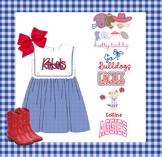 Royal Blue Gingham Dress