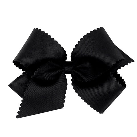 Black 6” scalloped bow