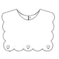 Interchange scallop top for girls bubble