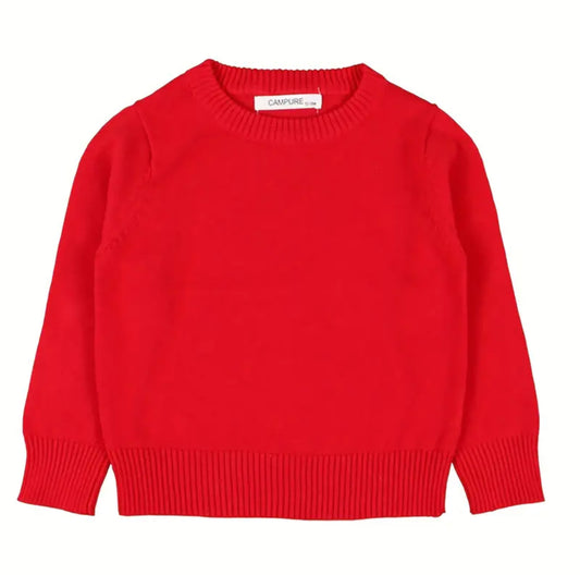 Red campure sweater